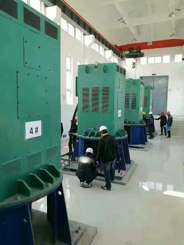YKK400-6某污水处理厂使用我厂的立式高压电机安装现场